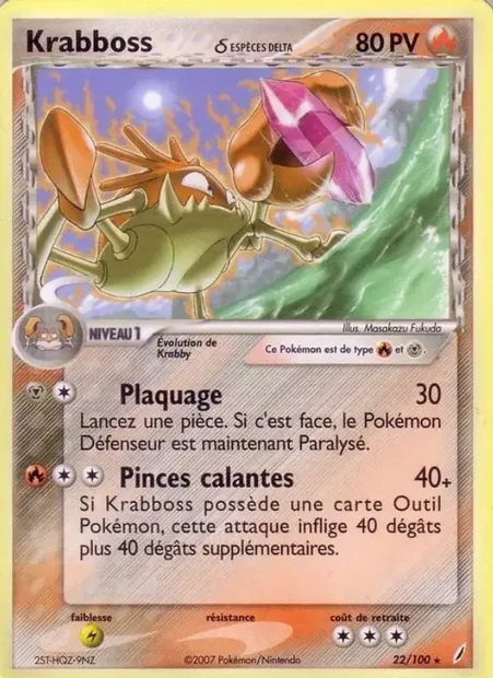 Krabboss δ, carte Pokémon CG 22 — extension EX Gardiens de Cristal