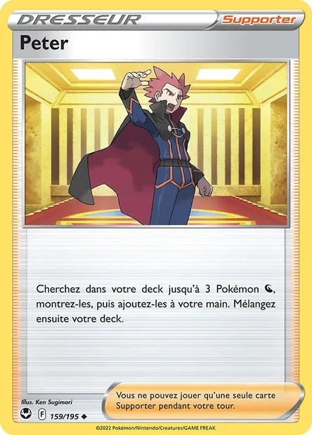Peter, carte Pokémon SIT 159 — extension Tempête Argentée