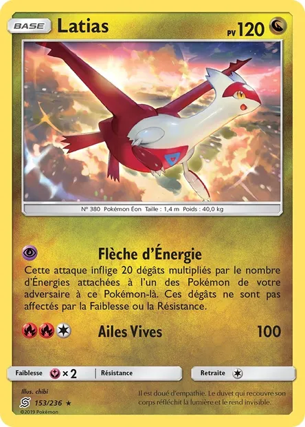 Latias, carte Pokémon UNM 153 — extension Harmonie des Esprits