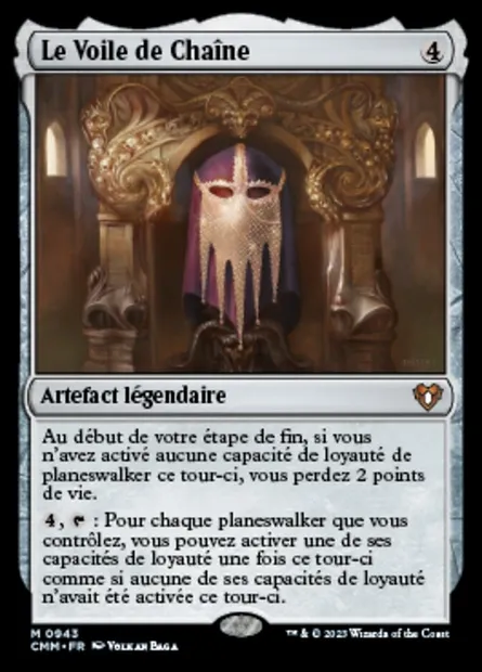 Le Voile de Chaîne, carte Magic CMM 943 — extension Commander Masters