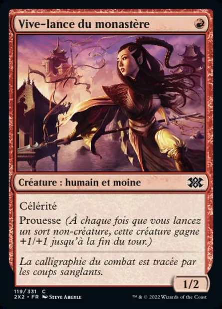 Vive-lance du monastère, carte Magic 2X2 119 — extension Double Masters 2022