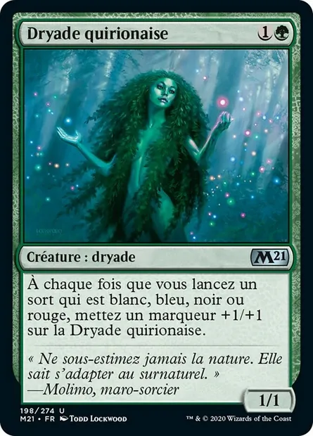 Dryade quirionaise, carte Magic M21 198 — extension Core Set 2021