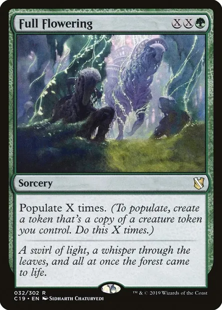 Full Flowering, Magic card C19 32 — Commander 2019 set