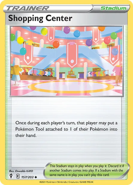 Shopping Center, Pokémon card EVS 157 — Evolving Skies set