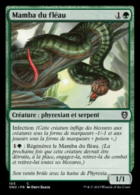 Mamba du fléau, carte Magic ONC 105 — extension Phyrexia: All Will Be One Commander