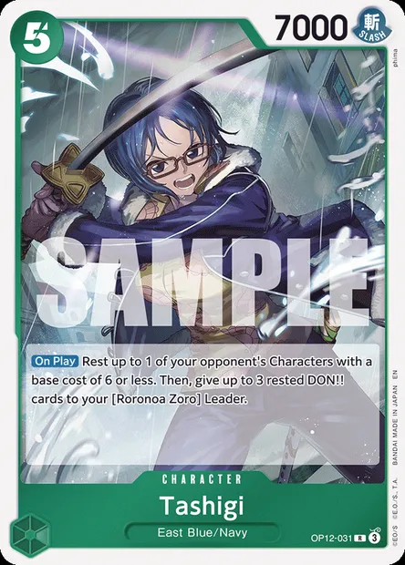 Tashigi, One Piece card OP12-031 — LEGACY OF THE MASTER set