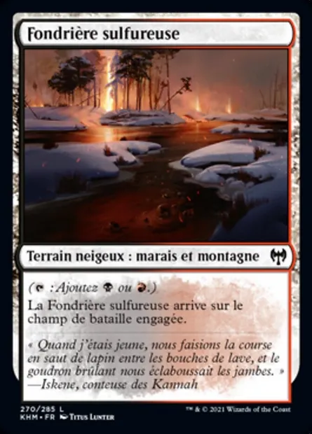 Fondrière sulfureuse, carte Magic KHM 270 — extension Kaldheim