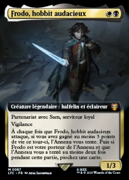 Frodo, hobbit audacieux, carte Magic LTC 87 — extension Tales of Middle-earth Commander