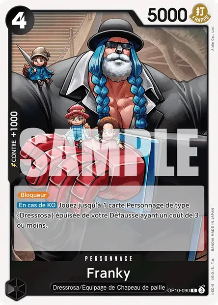 Franky, carte One Piece OP10-090 — extension SANG ROYAL