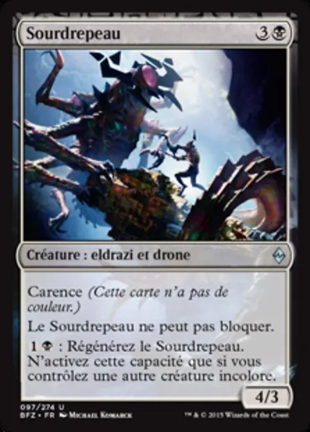 Sourdrepeau, carte Magic BFZ 97 — extension La bataille de Zendikar