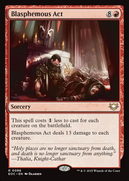 Blasphemous Act, Magic card EOC 86 — Edge of Eternities Commander set