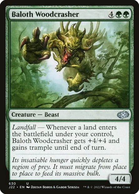 Baloth Woodcrasher, Magic card J22 630 — Jumpstart 2022 set
