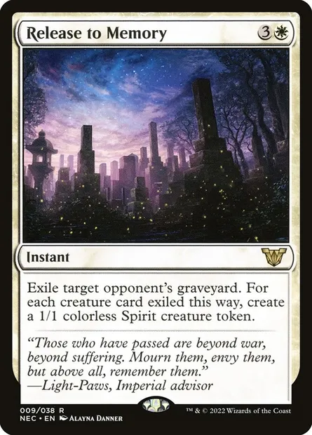 Release to Memory, Magic card NEC 9 — Neon Dynasty Commander set