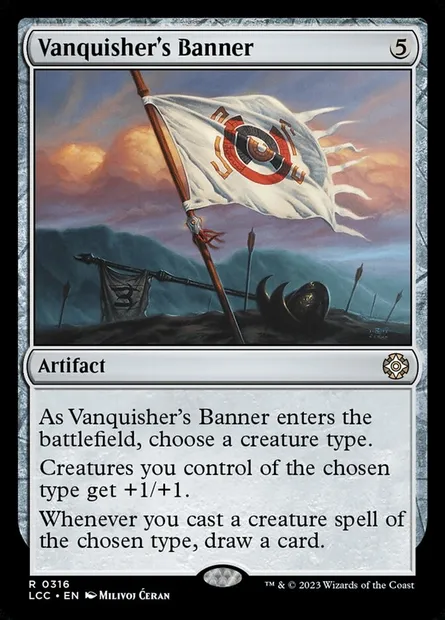 Vanquisher's Banner, Magic card LCC 316 — The Lost Caverns of Ixalan Commander set