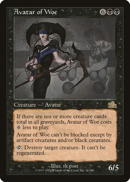Avatar du malheur, carte Magic PCY 56 — extension Prophétie