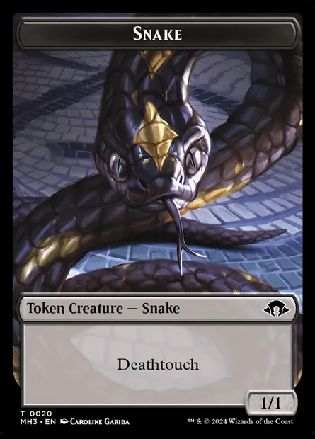 Snake, carte Magic TMH3 20 — extension Modern Horizons 3 Tokens