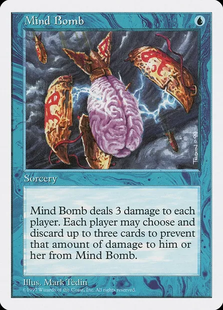 Bombe cérébrale, carte Magic 5ED 105 — extension Cinquième Edition