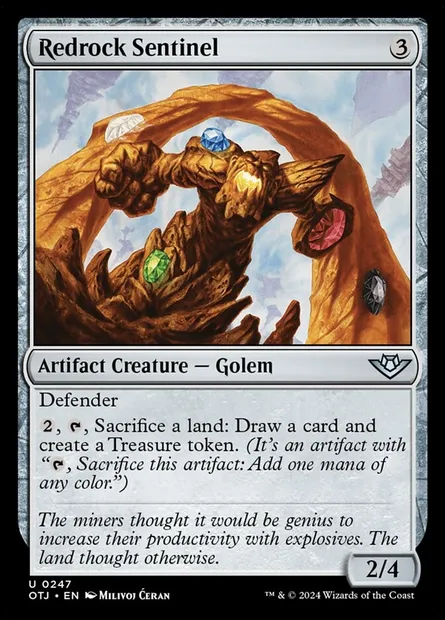 Redrock Sentinel, Magic card OTJ 247 — Outlaws of Thunder Junction set