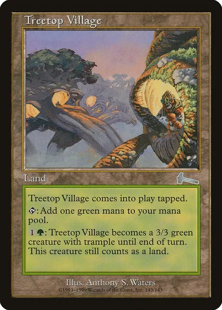 Treetop Village, Magic card ULG 143 — Urza's Legacy set