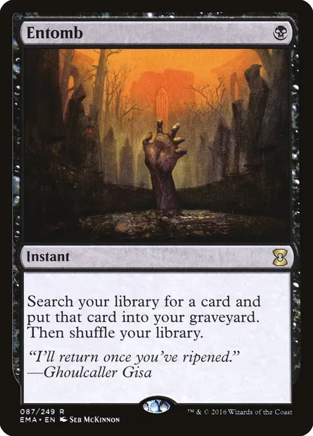 Ensevelissement, carte Magic EMA 87 — extension Eternal Masters