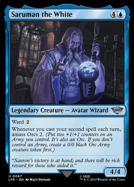 Saruman the White, Magic card LTR 67 — The Lord of the Rings: Tales of Middle-earth set
