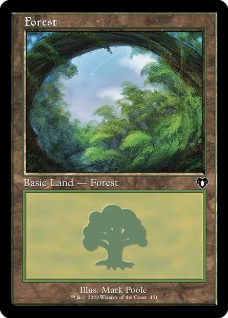 Forest, Magic card CMM 451 — Commander Masters set