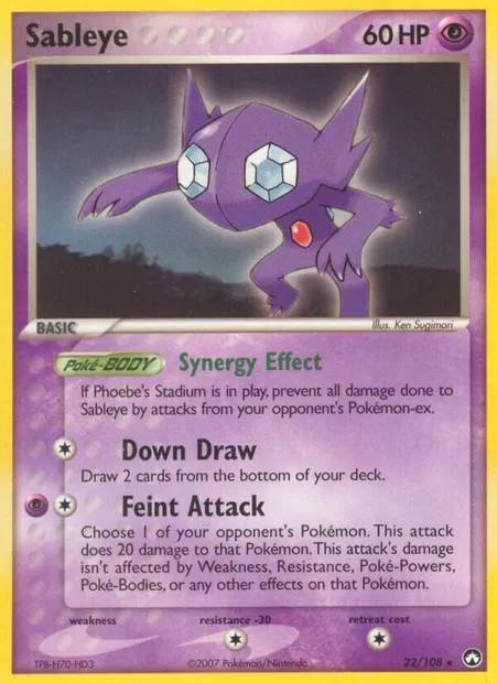 Sableye, Pokémon card PK 22 — Power Keepers set