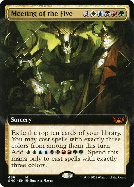 Meeting of the Five, Magic card SNC 436 — Streets of New Capenna set