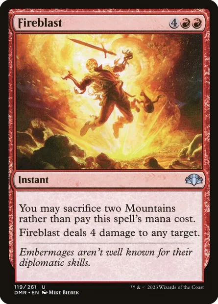 Fireblast, Magic card DMR 119 — Dominaria Remastered set