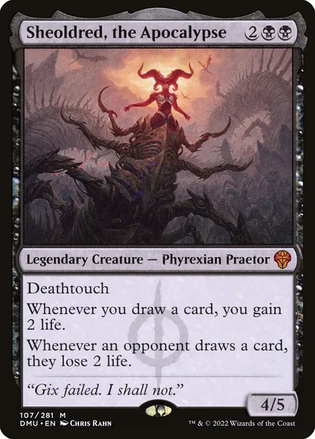 Sheoldred, the Apocalypse, Magic card DMU 107 — Dominaria United set
