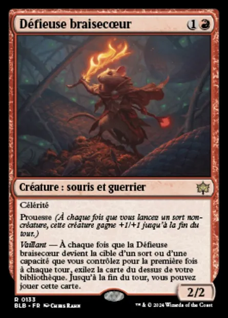 Défieuse braisecœur, carte Magic BLB 133 — extension Bloomburrow
