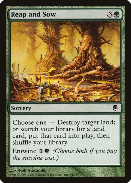 Reap and Sow, Magic card DST 81 — Darksteel set