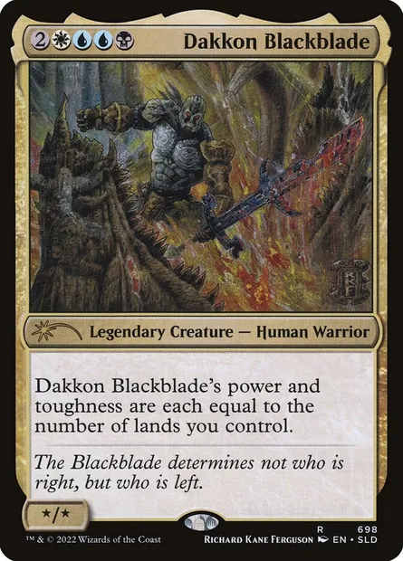 Dakkon Blackblade, Magic card SLD 698 — Secret Lair Drop set