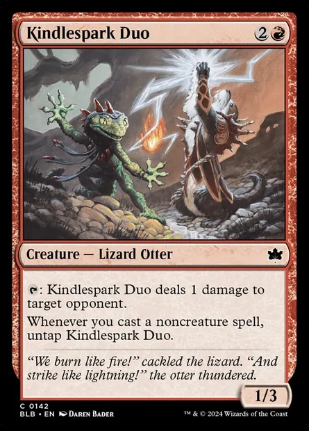 Kindlespark Duo, Magic card BLB 142 — Bloomburrow set