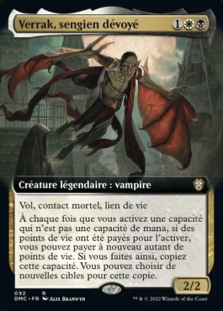 Verrak, sengien dévoyé, carte Magic DMC 92 — extension Dominaria United Commander