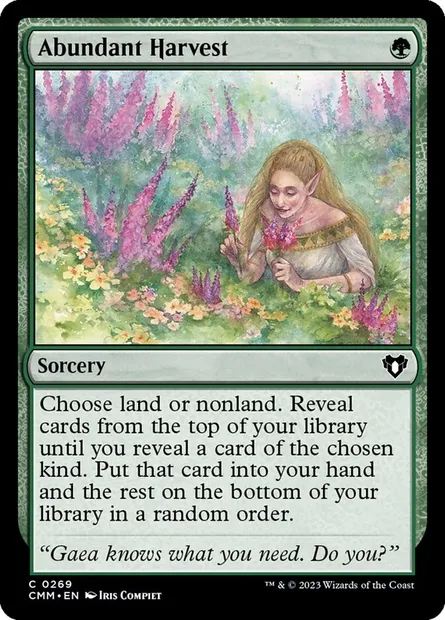 Abundant Harvest, Magic card CMM 269 — Commander Masters set