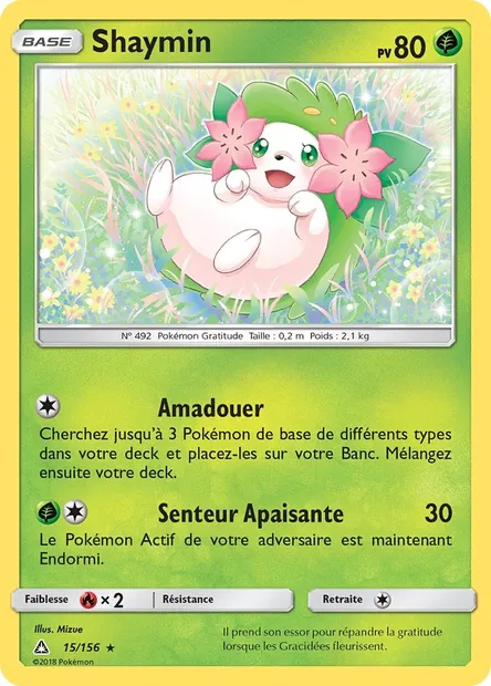 Shaymin, carte Pokémon UPR 15 — extension Ultra-Prisme