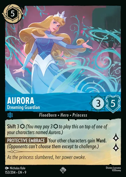Aurora - Dreaming Guardian, Disney Lorcana card CH9-153 — Fabled set