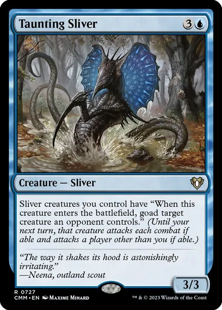 Taunting Sliver, Magic card CMM 727 — Commander Masters set