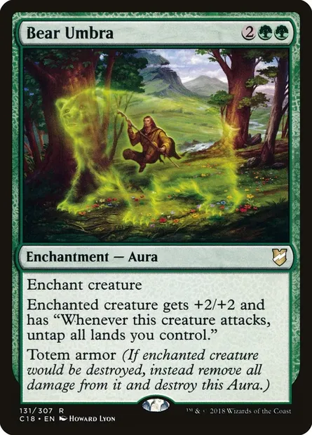 Bear Umbra, Magic card C18 131 — Commander 2018 set