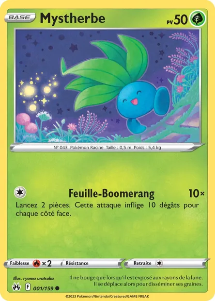 Mystherbe, carte Pokémon CRZ 001 — extension Zénith Suprême