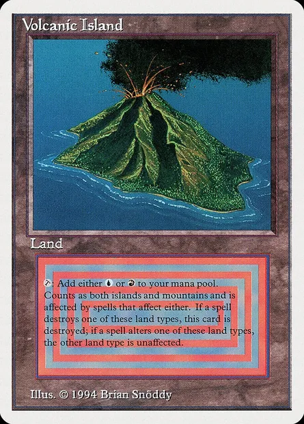 Volcanic Island, Magic card SUM 291 — Summer Magic / Edgar set