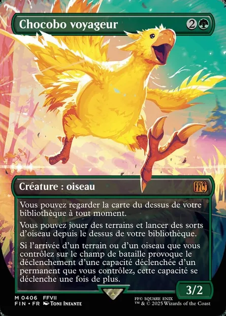 Chocobo voyageur, carte Magic FIN 406 — extension Final Fantasy