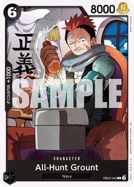 All-Hunt Grount, One Piece card EB02-042 — Anime 25th Collection set
