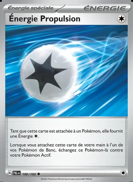 Énergie Propulsion, carte Pokémon PAL 190 — extension Évolutions à Paldea