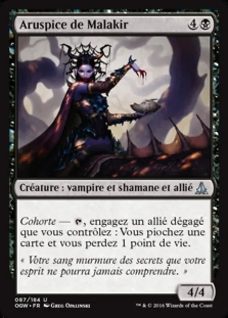 Aruspice de Malakir, carte Magic OGW 87 — extension Le serment des Sentinelles