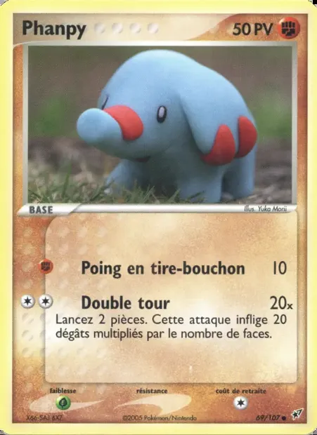 Phanpy, carte Pokémon DX 69 — extension EX Deoxys