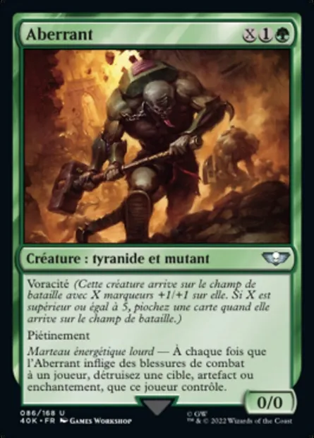 Aberrant, carte Magic 40K 86 — extension Warhammer 40,000 Commander