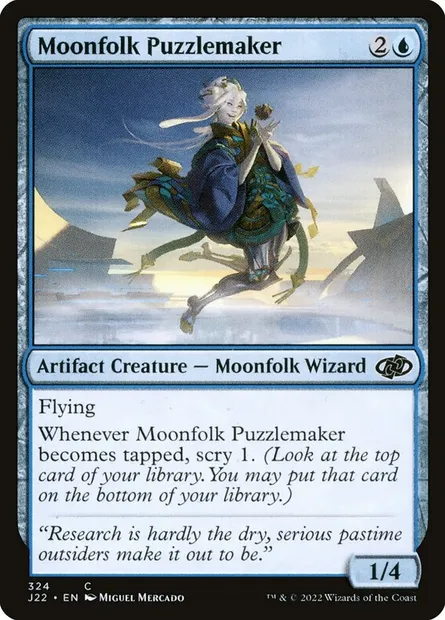 Moonfolk Puzzlemaker, Magic card J22 324 — Jumpstart 2022 set