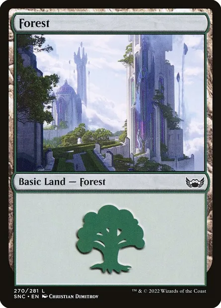 Forest, Magic card SNC 270 — Streets of New Capenna set